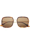 Freyrs Eyewear Cosmo Square Oversized Sunglasses In Brown