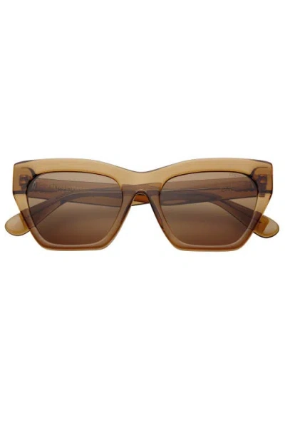 Freyrs Eyewear Gia Cat Eye Sunglasses In Brown