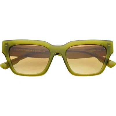 Freyrs Eyewear Hayden Rectangular Sunglasses In Green