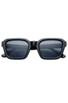 Freyrs Eyewear Hudson Rectangular Sunglasses In Black