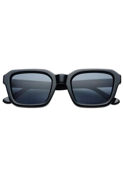 Freyrs Eyewear Hudson Rectangular Sunglasses In Black