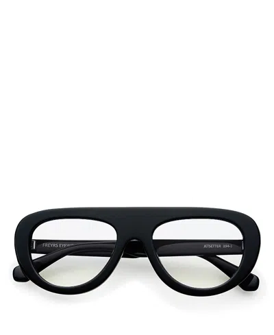 Freyrs Eyewear Jetsetter Aviator Blue Light Reading Glasses, 52mm In Black