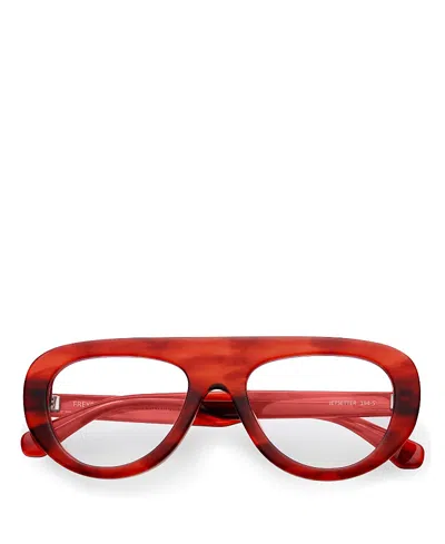 Freyrs Eyewear Jetsetter Aviator Blue Light Reading Glasses, 52mm In Red
