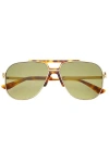 Freyrs Eyewear Logan Aviator Sunglasses In Gold