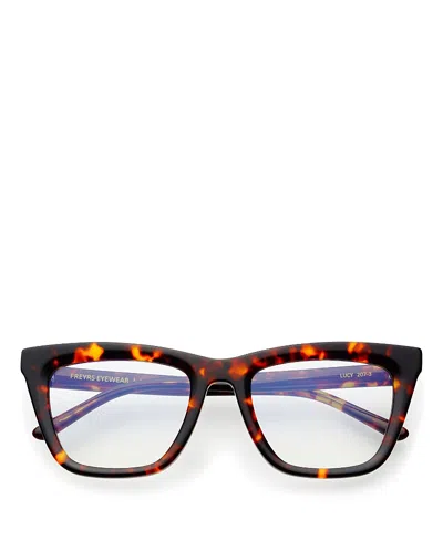 Freyrs Eyewear Lucy Blue Light Reading Glasses, 52mm In Brown