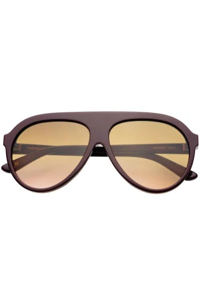 Freyrs Eyewear Maxwell Oversized Aviator Sunglasses In Burgundy