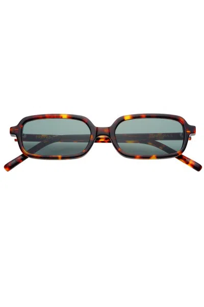 Freyrs Eyewear Miki Rectangular Sunglasses In Brown