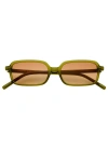 Freyrs Eyewear Miki Rectangular Sunglasses In Green