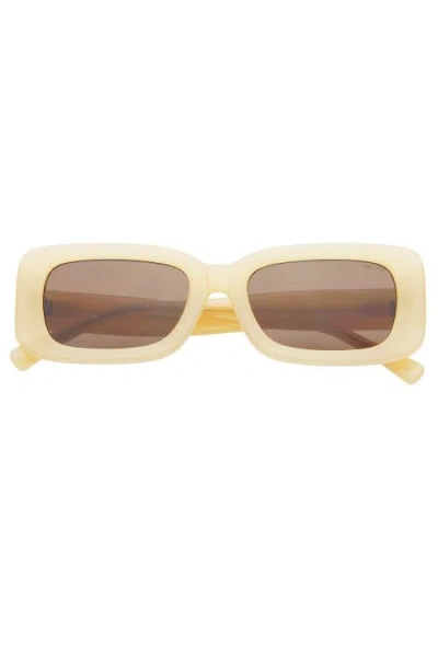 Freyrs Eyewear Noa Rectangular Sunglasses In Brown
