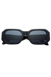 Freyrs Eyewear Onyx Rectangular Sunglasses In Black
