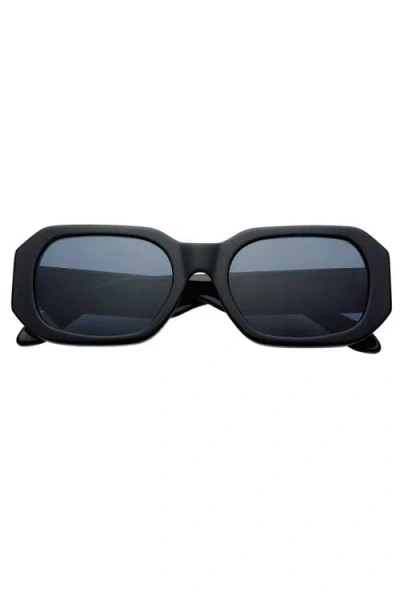 Freyrs Eyewear Onyx Rectangular Sunglasses In Black