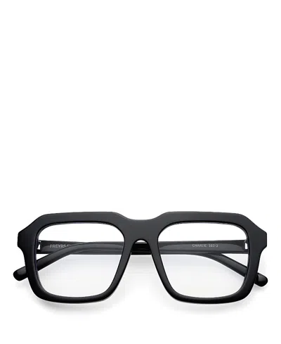 Freyrs Eyewear Oversized Charlie Blue Light Reading Glasses, 51mm In Black
