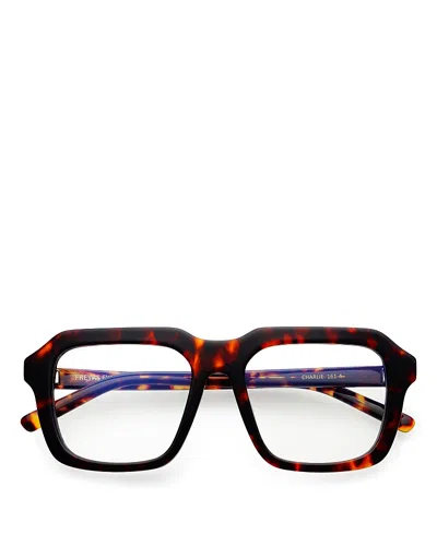 Freyrs Eyewear Oversized Charlie Blue Light Reading Glasses, 51mm In Red