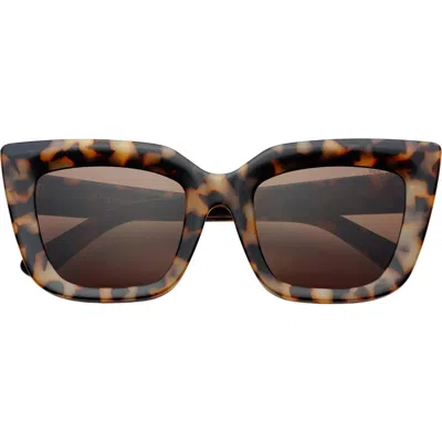 Freyrs Eyewear Portofino Cat Eye Sunglasses In Brown