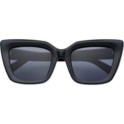 Freyrs Eyewear Portofino Cat Eye Sunglasses In Black