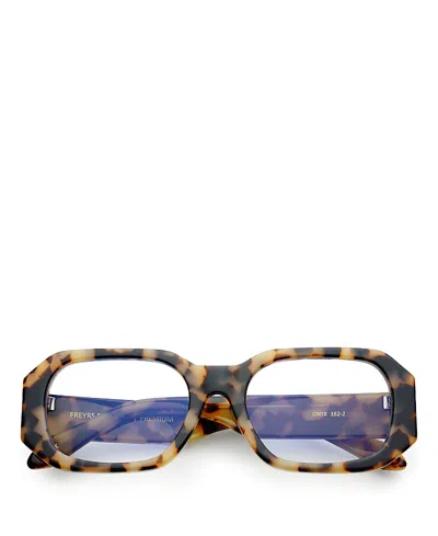 Freyrs Eyewear Rectangular Blue Light Blocking Reading Glasses, 53 Mm In Brown