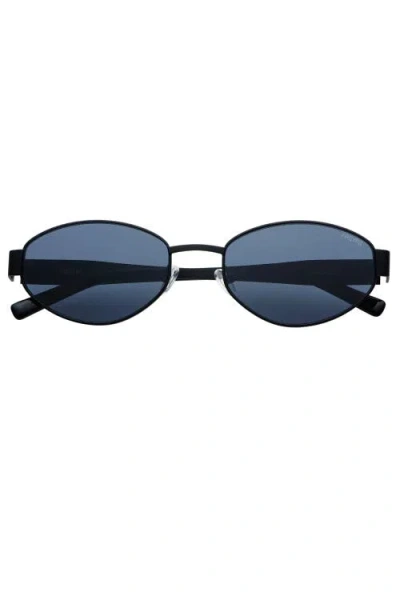 Freyrs Eyewear Soho Oval Sunglasses In Black