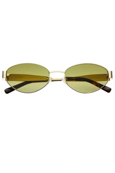 Freyrs Eyewear Soho Oval Sunglasses In Green