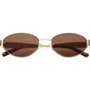 Freyrs Eyewear Soho Oval Sunglasses In Brown