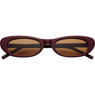Freyrs Eyewear Sophie Cat Eye Sunglasses In Burgundy