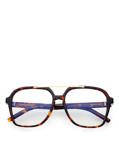 Freyrs Eyewear Spencer Aviator Blue Light Blocking Reading Glasses, 55 Mm In Brown