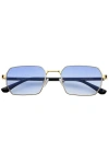 Freyrs Eyewear Superior Rectangular Unisex Sunglasses In Blue