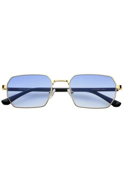Freyrs Eyewear Superior Rectangular Unisex Sunglasses In Blue