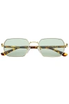 Freyrs Eyewear Superior Rectangular Unisex Sunglasses In White