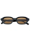 Freyrs Eyewear Tokyo Small Rectangular Sunglasses In Black