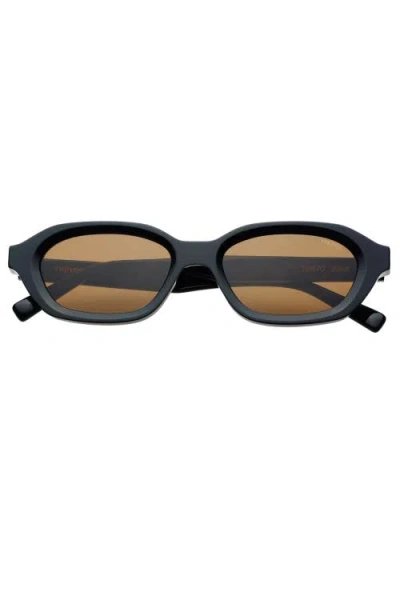 Freyrs Eyewear Tokyo Small Rectangular Sunglasses In Black