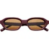 Freyrs Eyewear Tokyo Small Rectangular Sunglasses In Burgundy