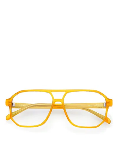 Freyrs Eyewear Unisex Aviator Billie Blue Light Reading Glasses, 58mm In Yellow