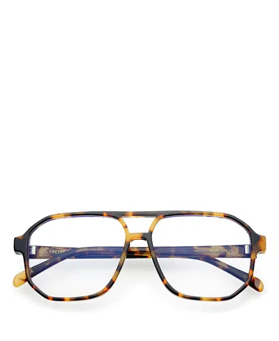 Freyrs Eyewear Unisex Aviator Billie Blue Light Reading Glasses, 58mm In Brown