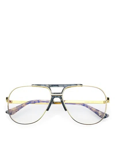 Freyrs Eyewear Unisex Aviator Logan Blue Light Reading Glasses, 58mm In Gold