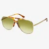 Freyrs Eyewear Logan Aviator Sunglasses In Gold