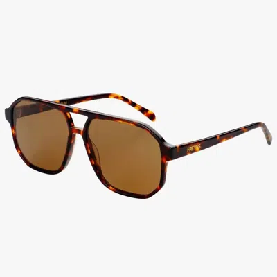 Freyrs Eyewear Billie Aviator Sunglasses In Brown
