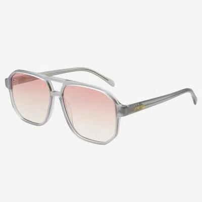 Freyrs Eyewear Unisex - Billie Aviator Sunglasses In Gray /pink In Neutral