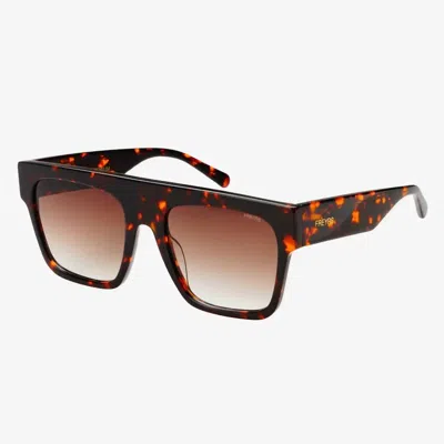Freyrs Eyewear Unisex Madison Square Non-polarized Sunglasses In Tortoise In Gray