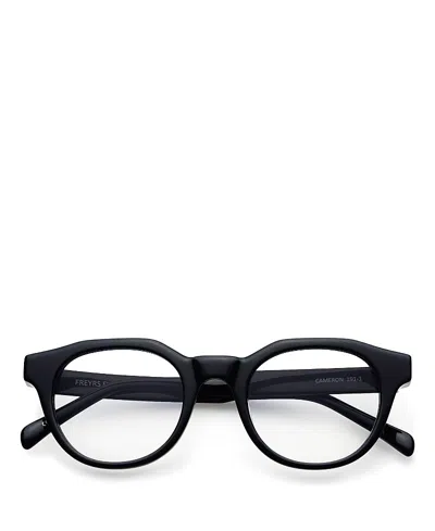 Freyrs Eyewear Unisex Round Cameron Blue Light Reading Glasses, 47mm In Black