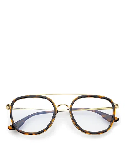 Freyrs Eyewear Unisex Round Weston Blue Light Reading Glasses, 50mm In Brown