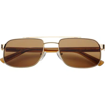 Freyrs Eyewear Vesper Aviator Sunglasses In Brown