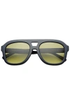 Freyrs Eyewear Voyager Oversized Aviator Sunglasses In Gray