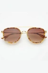 Freyrs Eyewear Weston Round Sunglasses In Brown