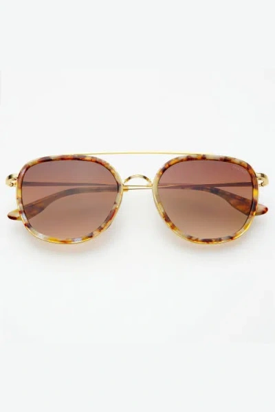 Freyrs Eyewear Weston Round Sunglasses In Brown