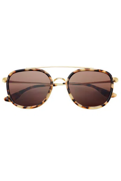Freyrs Eyewear Weston Round Sunglasses In Brown