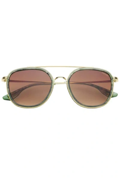 Freyrs Eyewear Weston Round Sunglasses In Green