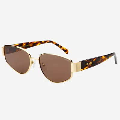 Freyrs Eyewear Women's Delilah Sunglasses In Gold / Brown