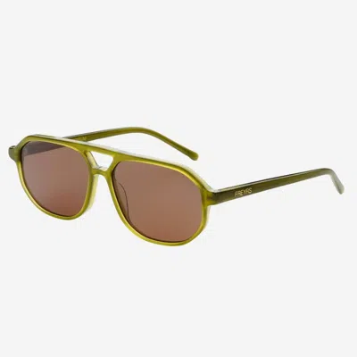 Freyrs Eyewear Women's Fenix Aviator Sunglasses In Olive In Green
