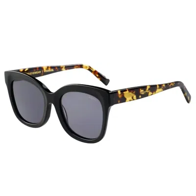 Freyrs Eyewear Women's Naples Acetate Cat Eye Sunglasses In Black / Tortoise In Multi