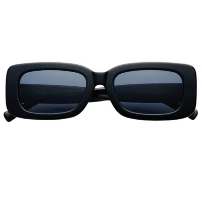 Freyrs Eyewear Women's Noa Rectangular Sunglasses In Black In Blue